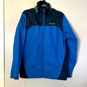 Columbia Men's Blue and Black Rain Jacket